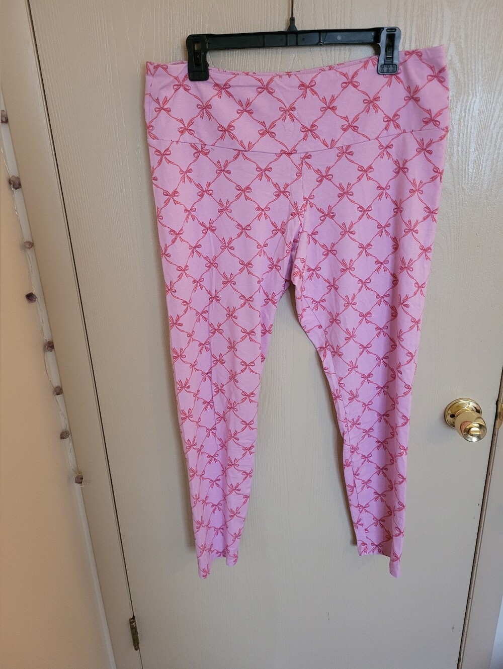 No Boundaries Pink Coquette Bow Ankle Leggings NWT Womens Size XXL